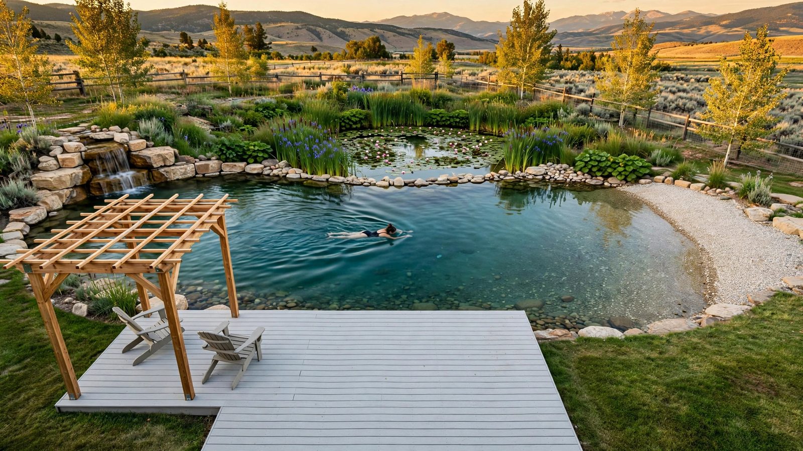 Aspen 24 natural swimming pool