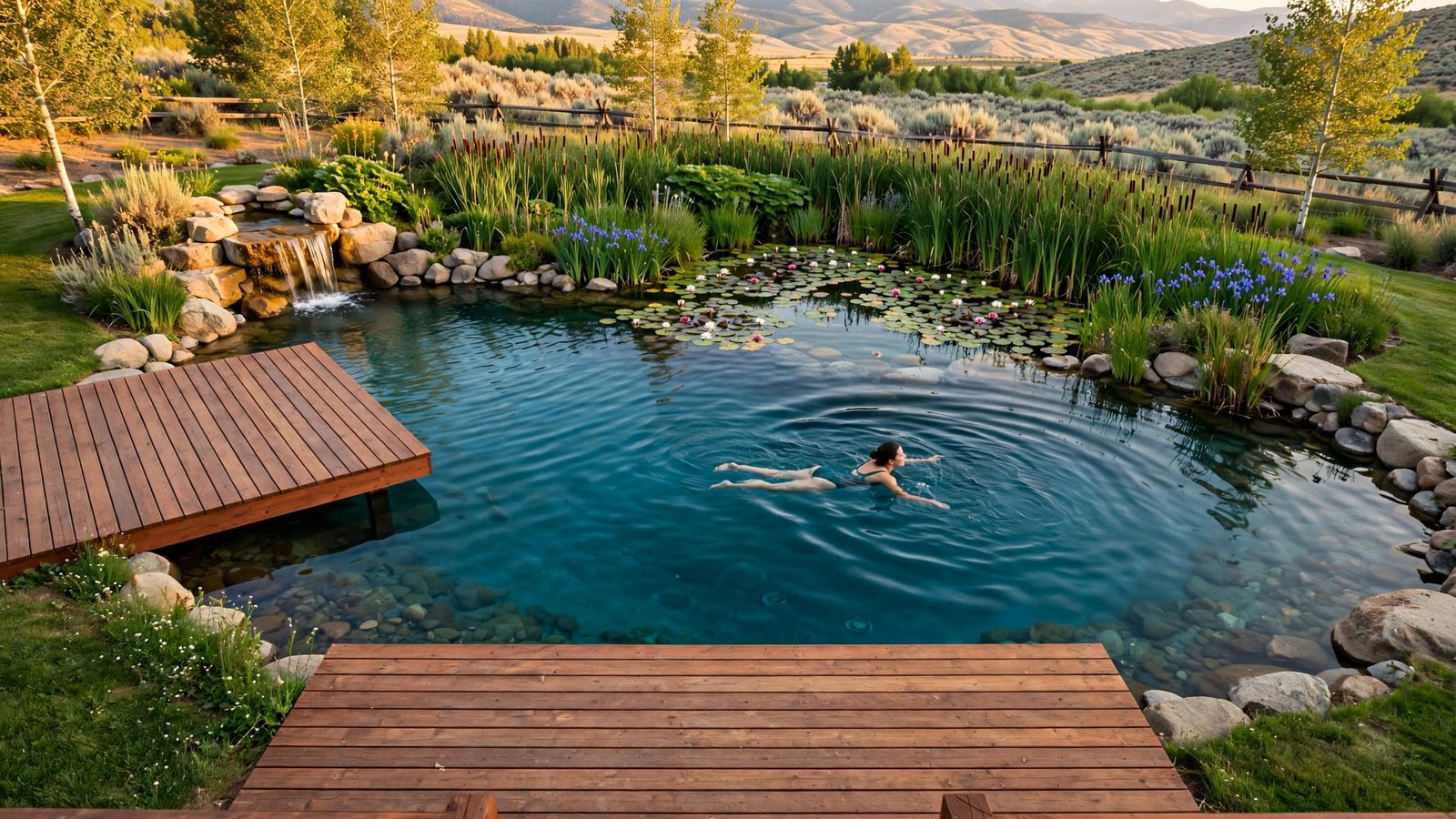 Juniper 26 natural swimming pool