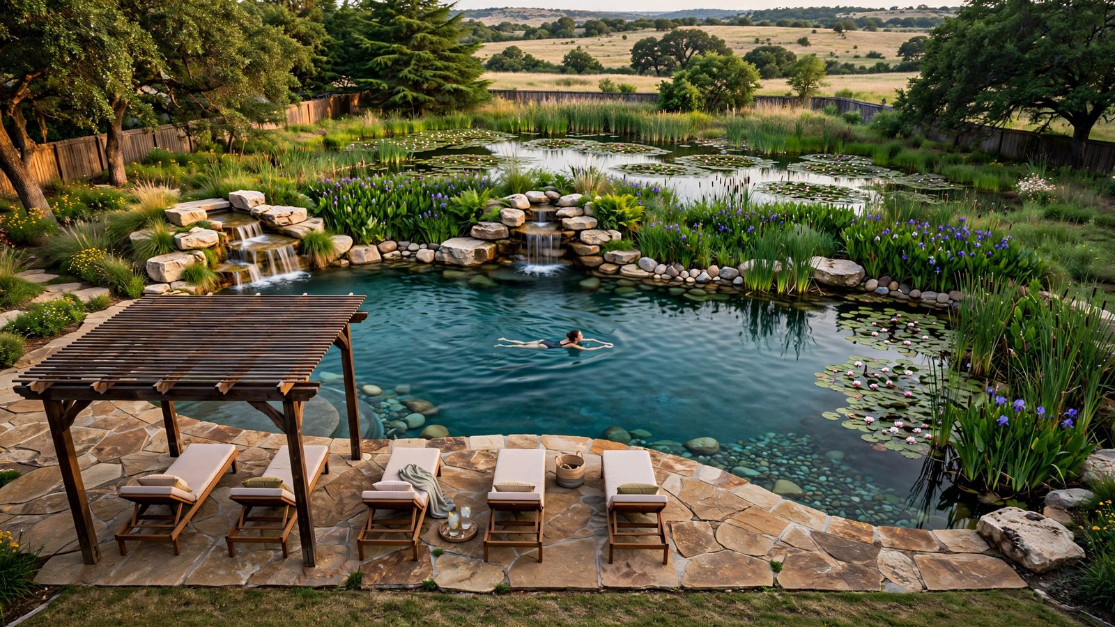 Sage 28 natural swimming pool