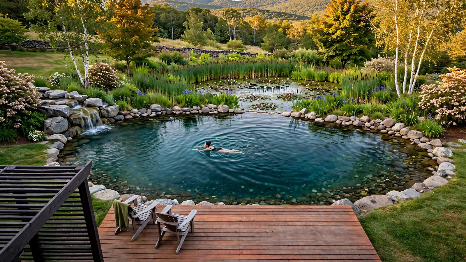 Fern 38 natural swimming pool