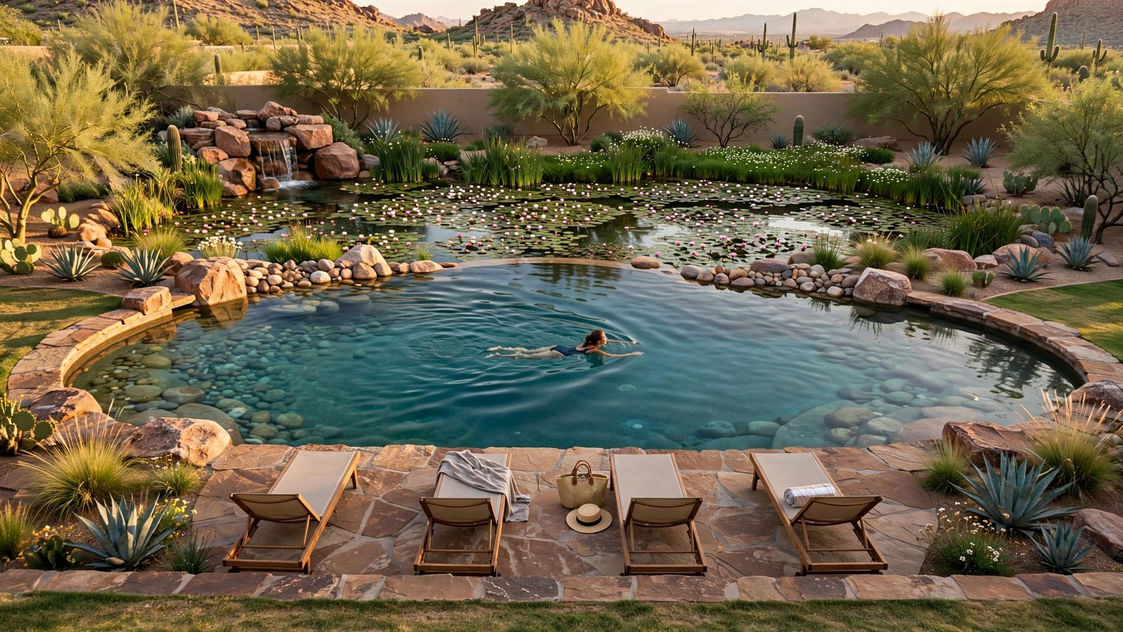 Cedar 40 natural swimming pool