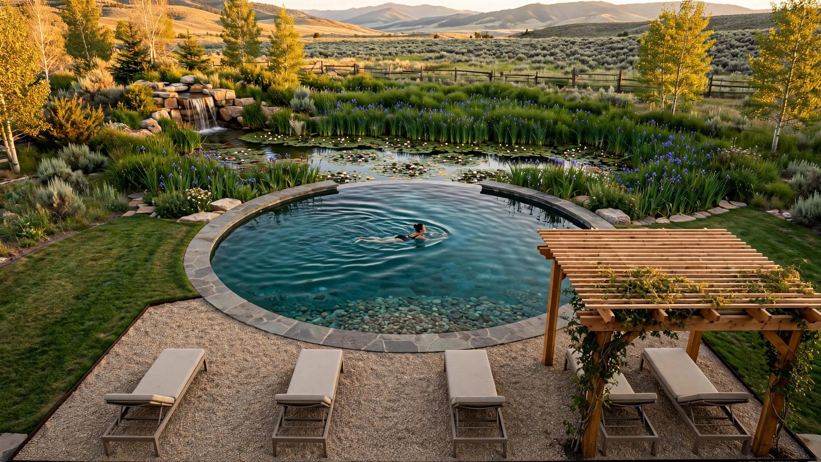 Kingfisher 14 natural swimming pool