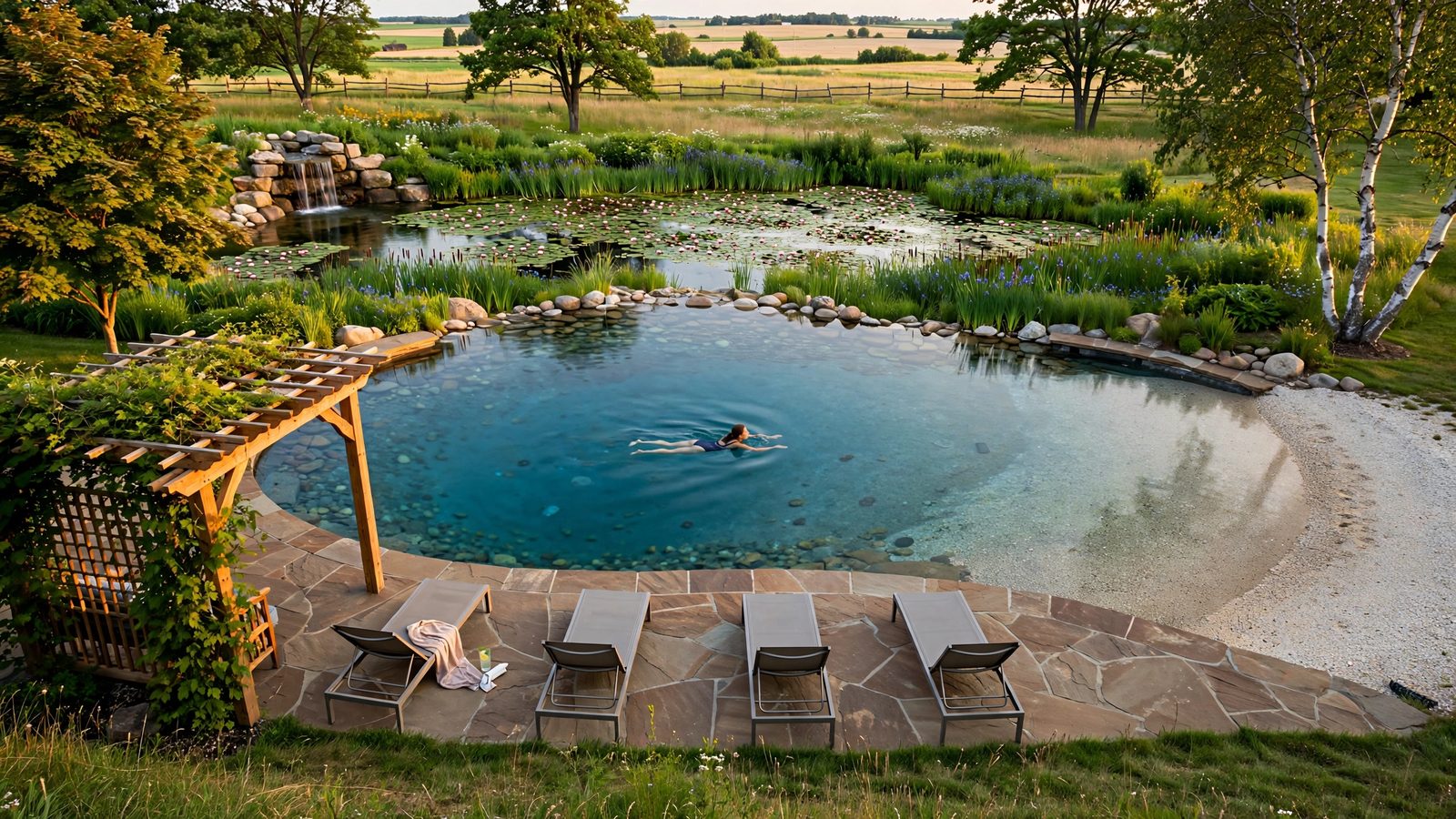 Summit 24 natural swimming pool, concept rendering