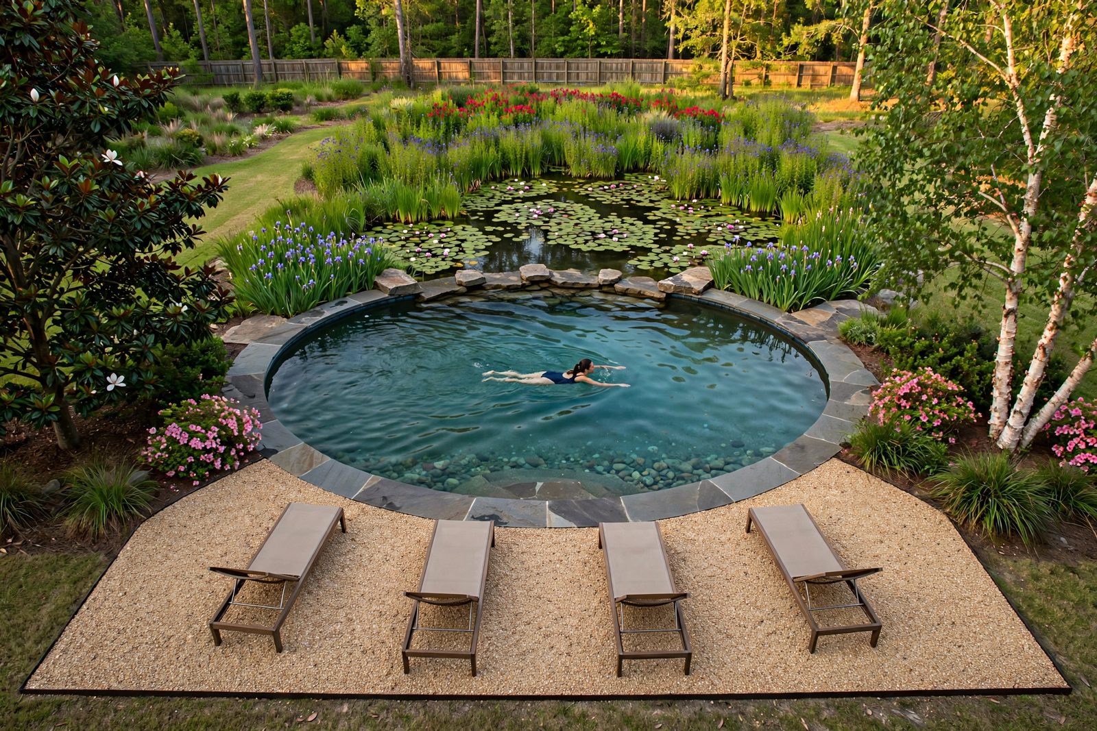 Alder 26 natural swimming pool