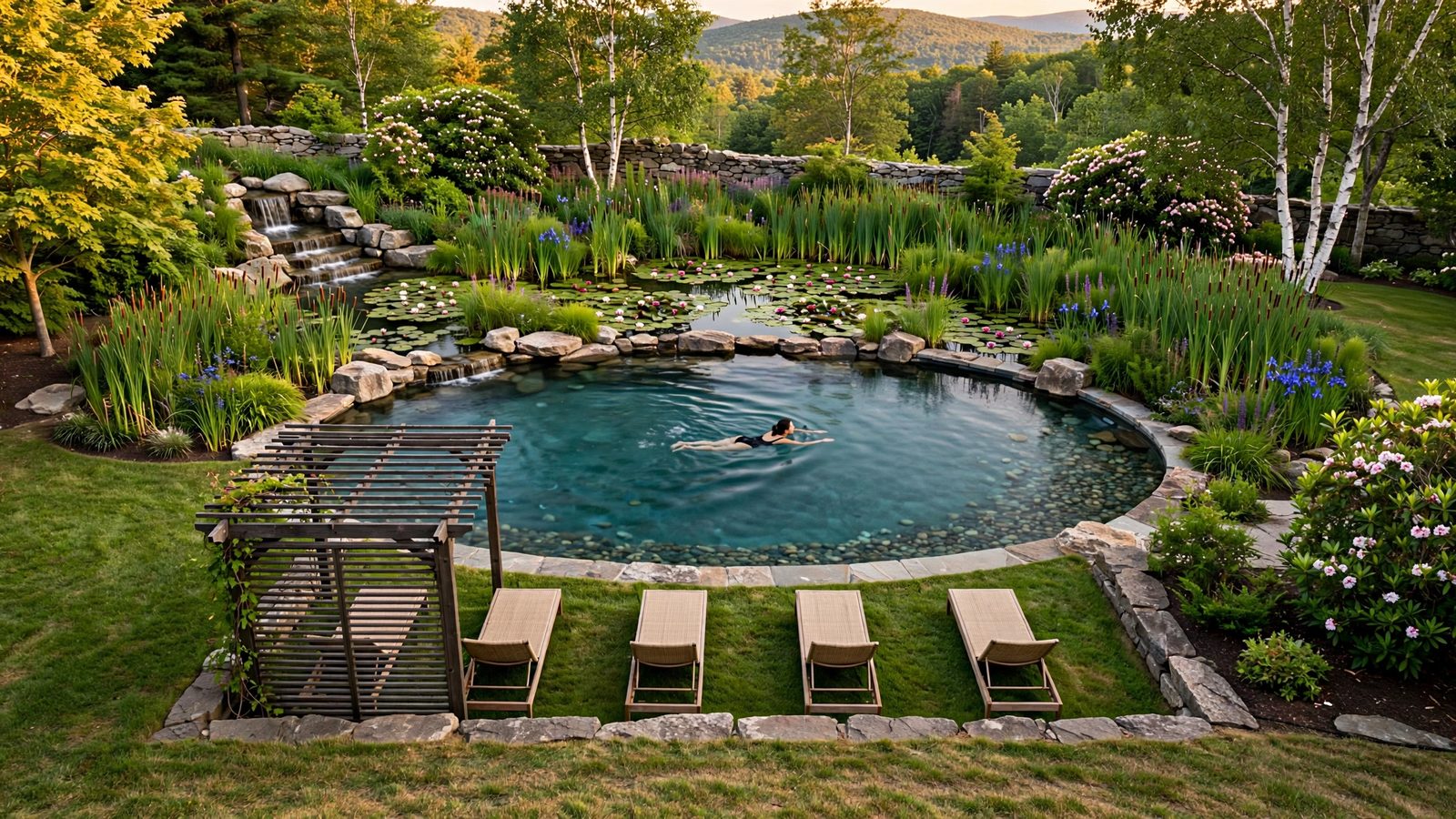 Birch 28 natural swimming pool