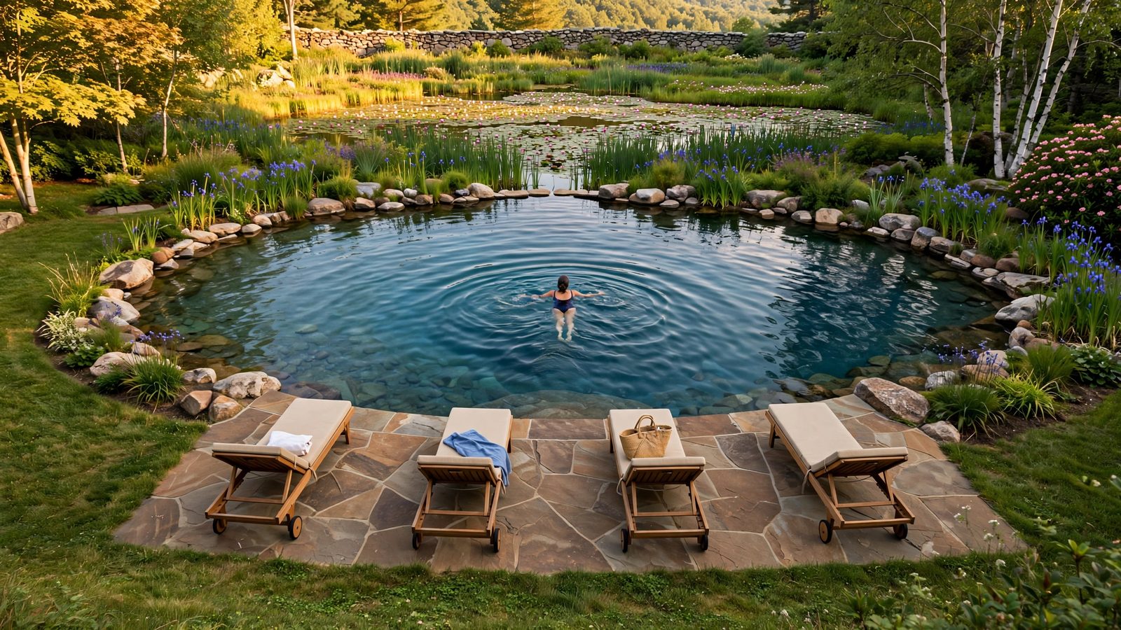 Lark 36 natural swimming pool