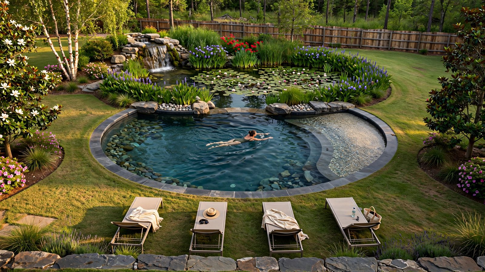 Trout 40 natural swimming pool