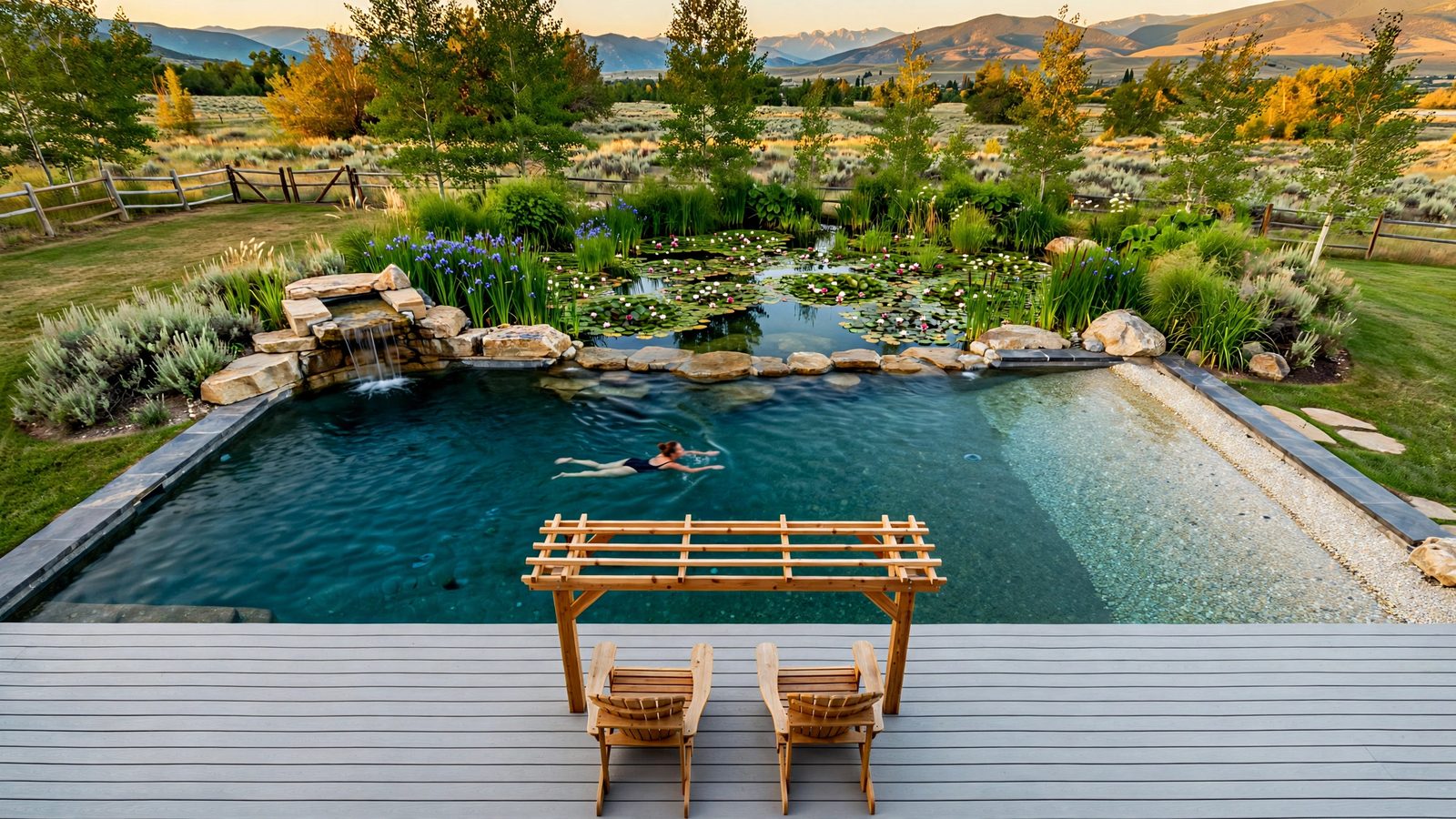 Clover 12 natural swimming pool