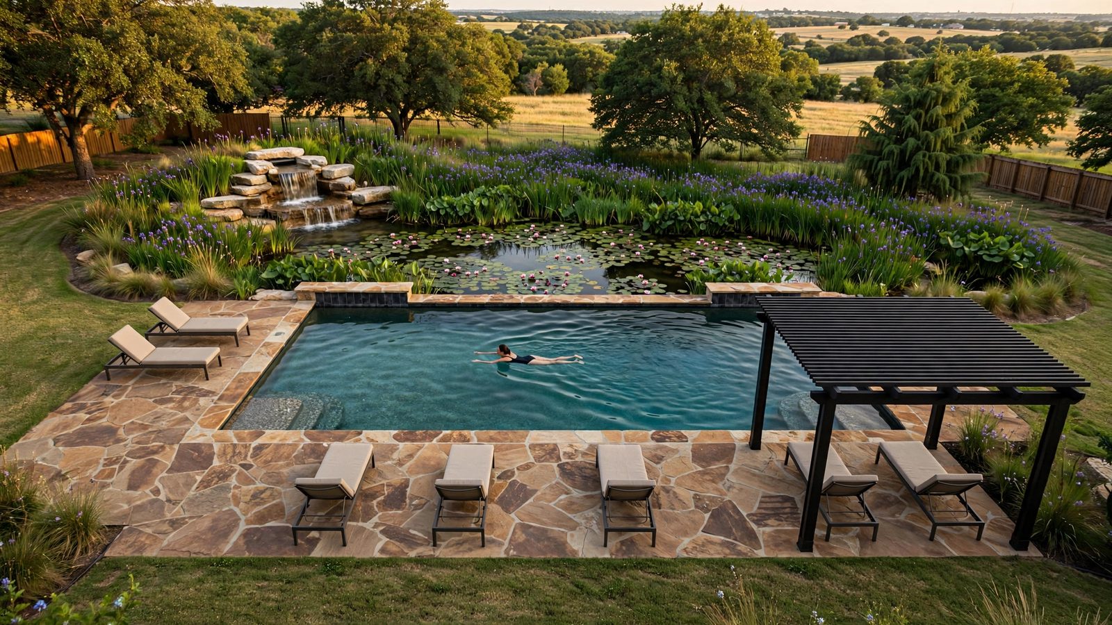 Tamarack 16 natural swimming pool