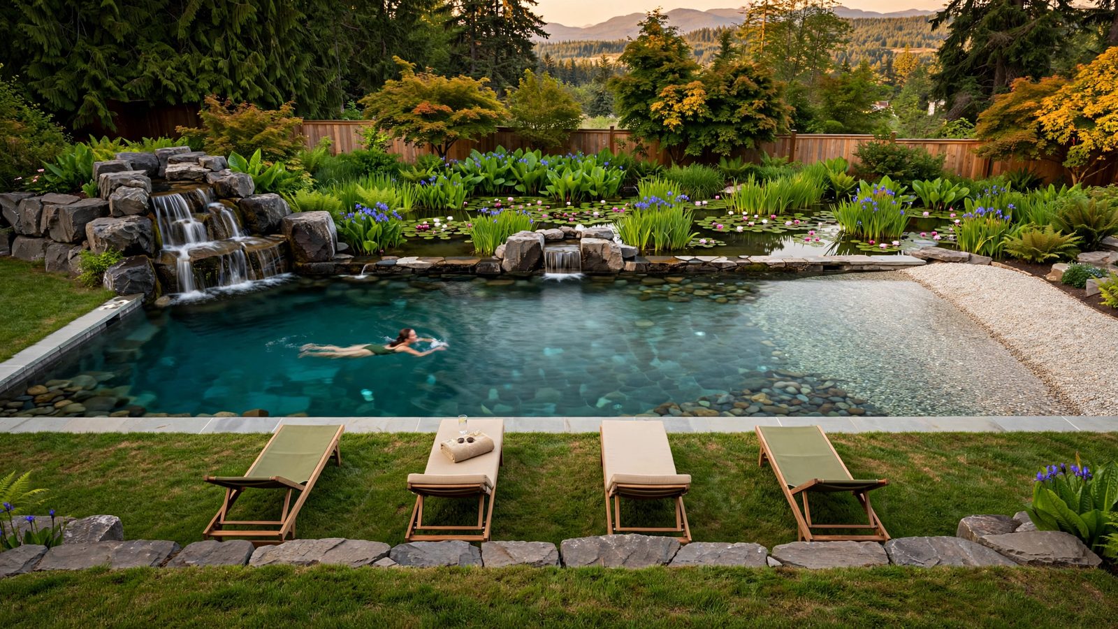 Hemlock 20 natural swimming pool, concept rendering