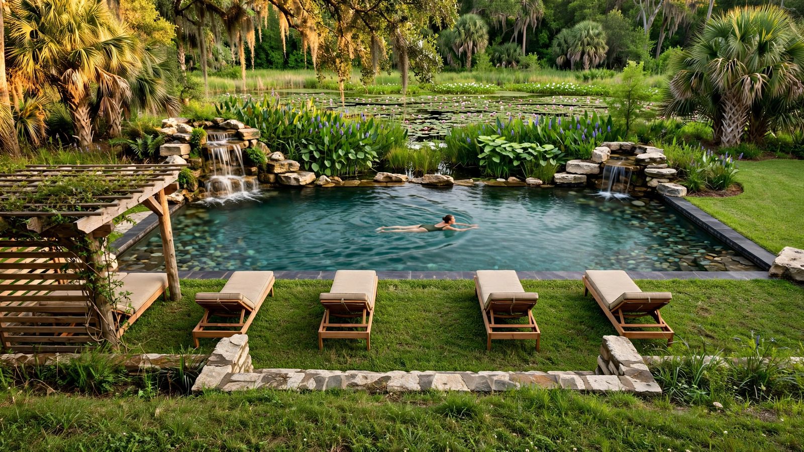 Cobble 40 natural swimming pool, concept rendering