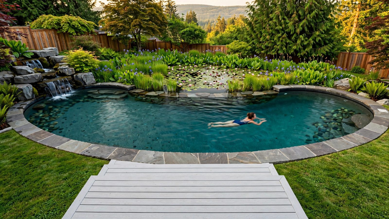 Bluff 38 natural swimming pool, concept rendering