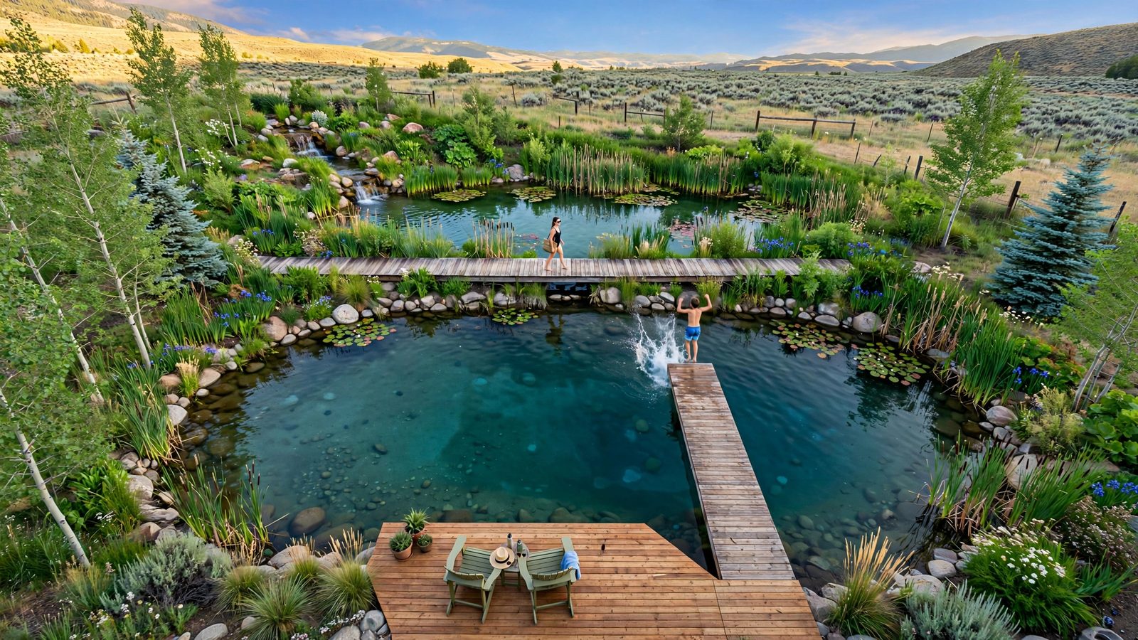 Boardwalk 34 natural swimming pool