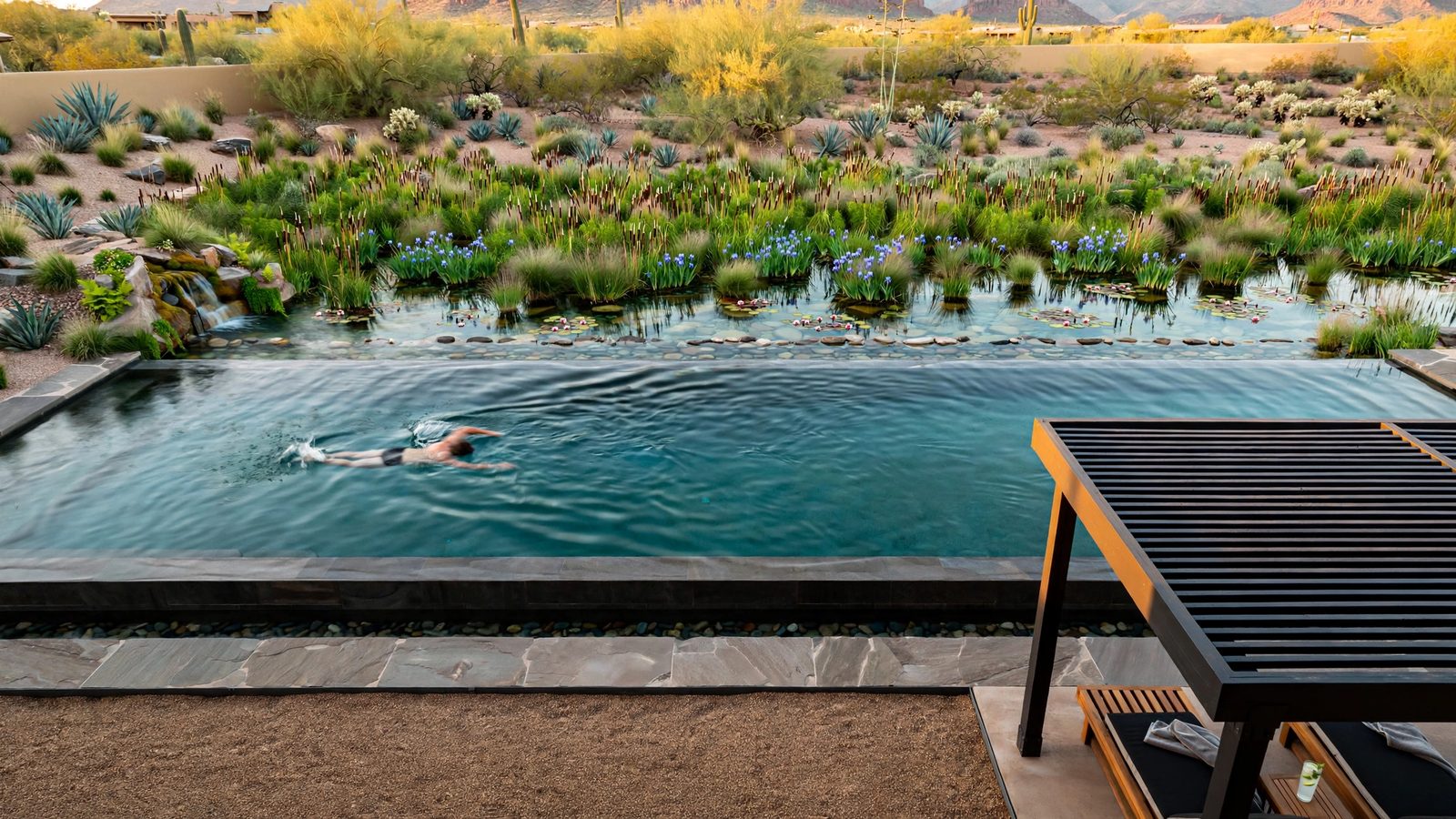 Lap Lane 50 natural swimming pool