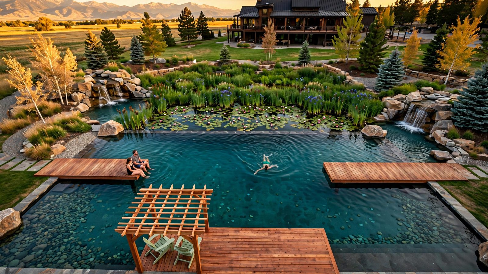 Estate 44 natural swimming pool